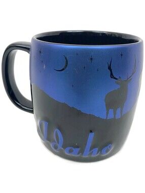 Americaware Idaho Coffee Mug Night Sky Silhouette Blue Black 22 oz